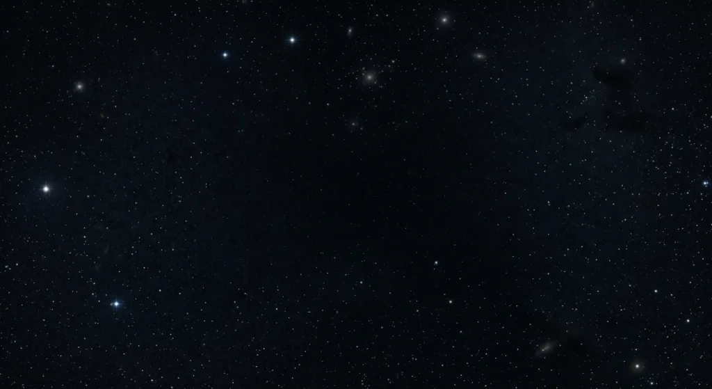Empty deep space showing the cosmic microwave background temperature of 2.7 K.