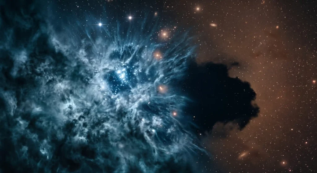 The rapidly expanding gas of the Boomerang Nebula making it colder than space itself.