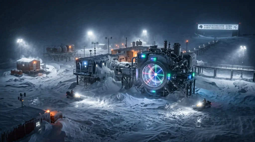 Vostok Station in Antarctica, representing one of the coldest temperatures on Earth's surface.
